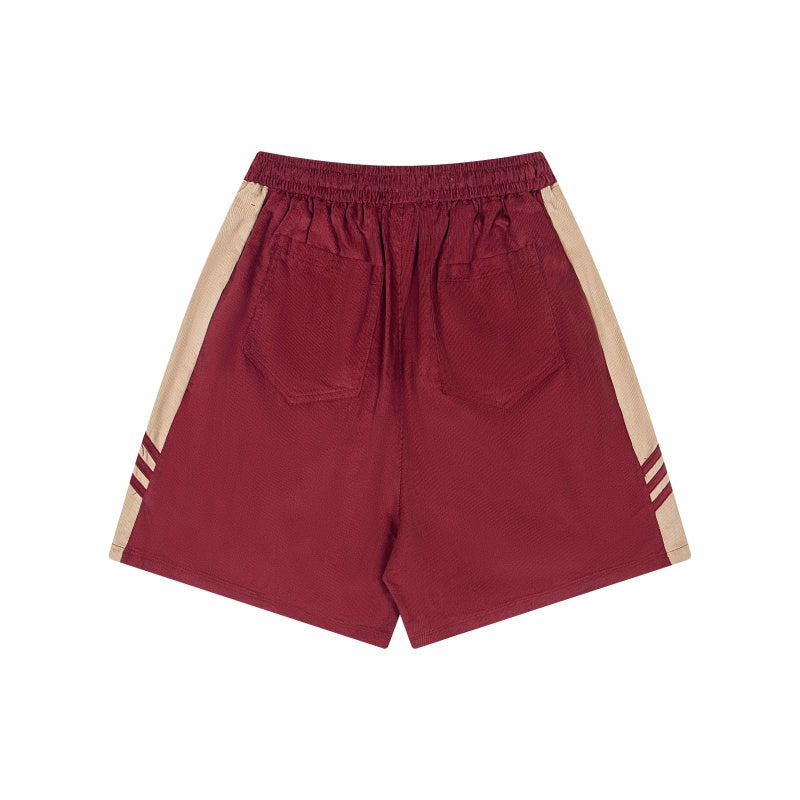 Street-style vintage denim shorts Corduroy Y2K Vintage Cartoon Graphic Loose Drawstring Shorts