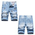 Denim shorts High-quality trendy casual pure cotton Non-stretch plus-size men's clothing