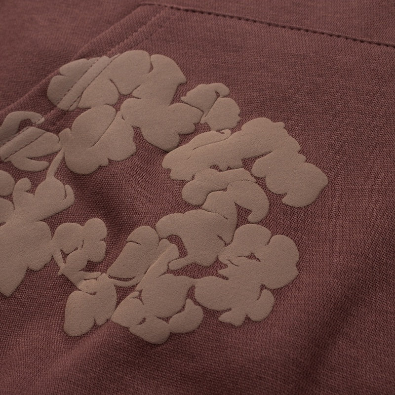 Denim Tears Hoodie Fleece Embossed Cotton Wreath Graphic Oversized Hooded