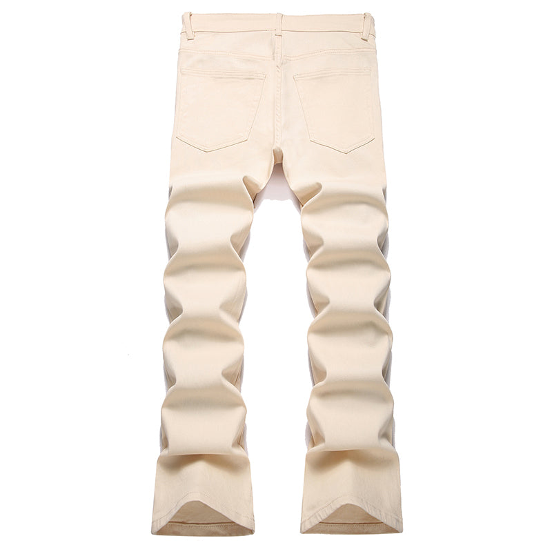 Mens Fashion Jeans Patchwork wide-leg pants 5712# Pure cotton high quality