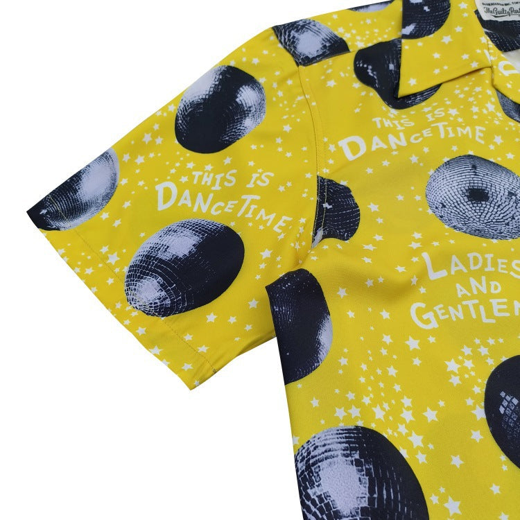 GUILTYPARTIES TIGER Shirts 18SS Disco Ball DISCO Mirror Ball Hawaiian Short Sleeve Shirt