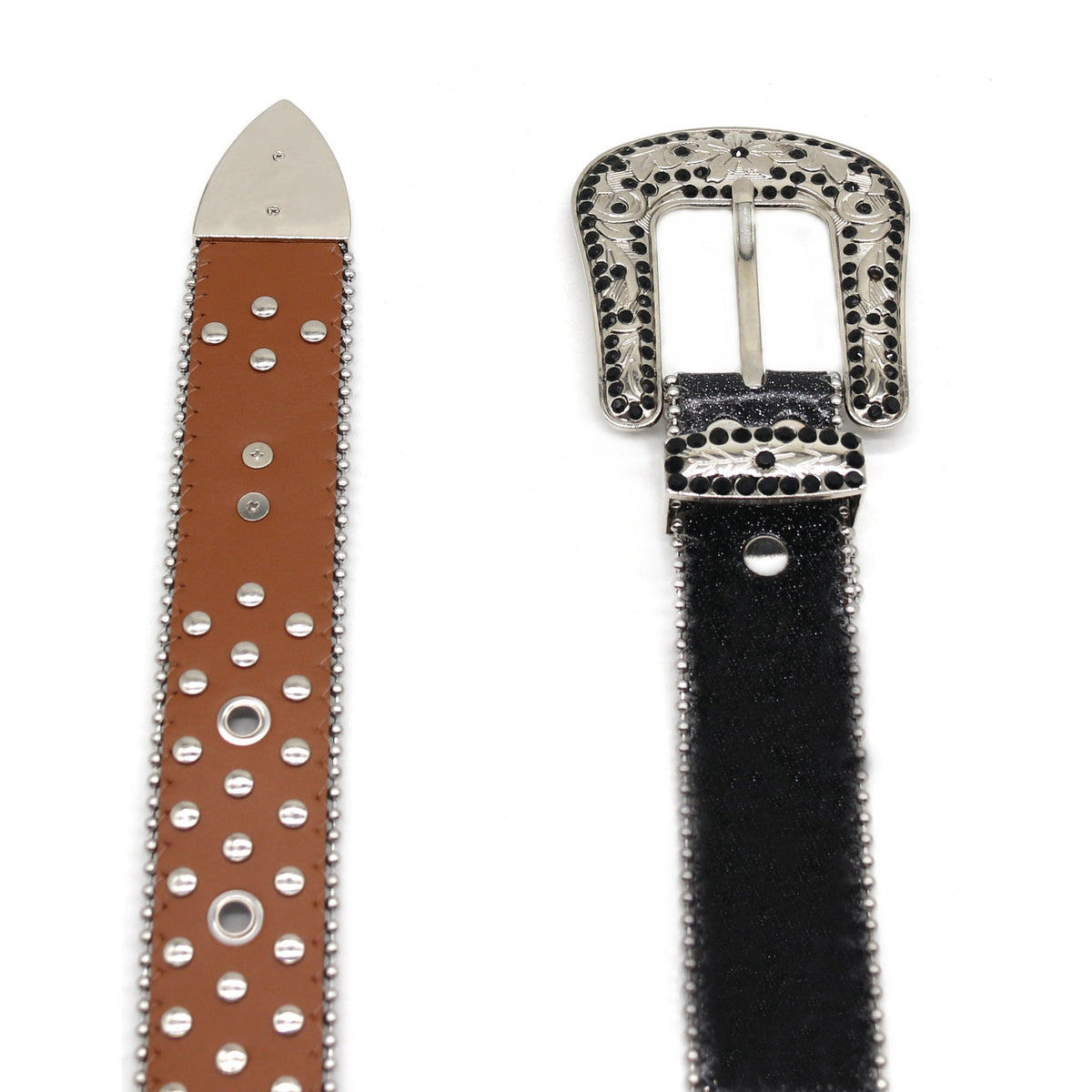 Hip-hop punk rhinestone belt punk rock wide waist belt