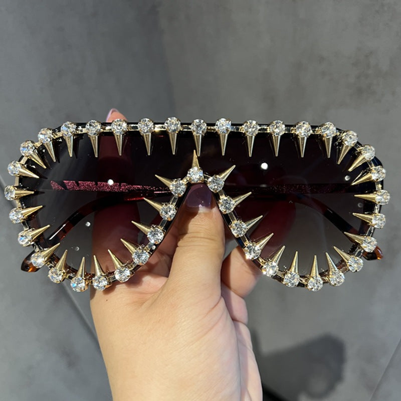 Trendy punk glasses funny sunshade