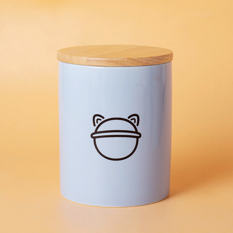 Pet Urn Blue Pet Urn Ceramic Urn Cat Dog Hair Collection Memories Memorial Storage Cross-border Wholesale