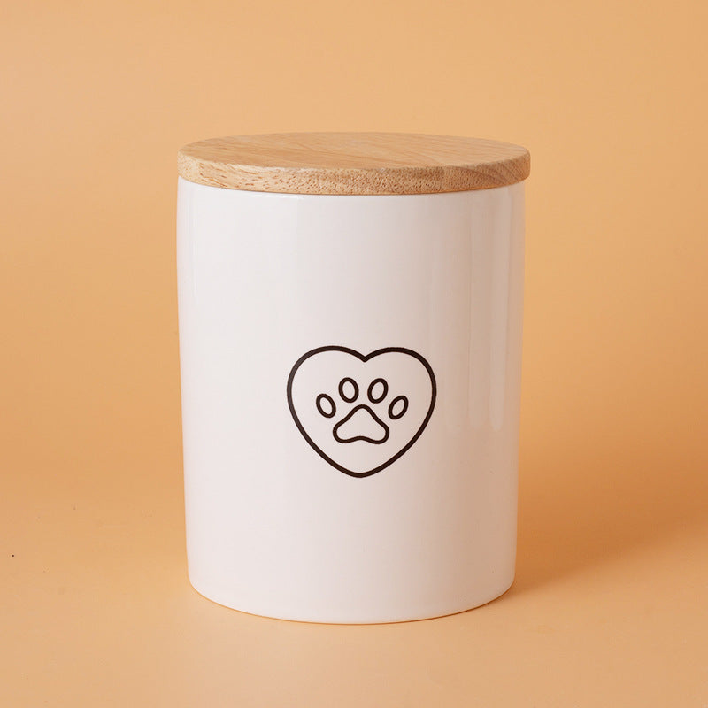 Pet Urn White Pet Urn Large Medium Small Ceramic Sealed Box Cat Dog Passed Away Hair Commemorative Funeral Supplies