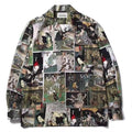 GUILTYPARTIES TIGER Long sleeved shirt 18aw, Ukiyo-e painting loose Hawaiian long-sleeved shirt men