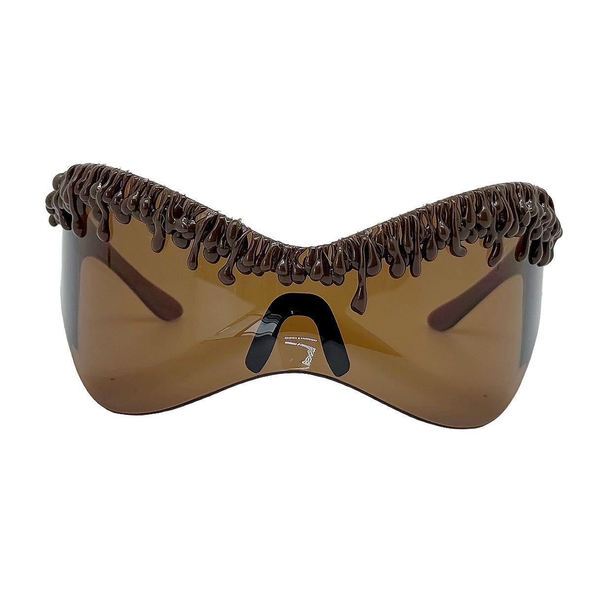 Trendy punk glasses: futuristic y2k integrated goggles - unique, niche design party sunglasses for men and women - bold and edgy eyewear