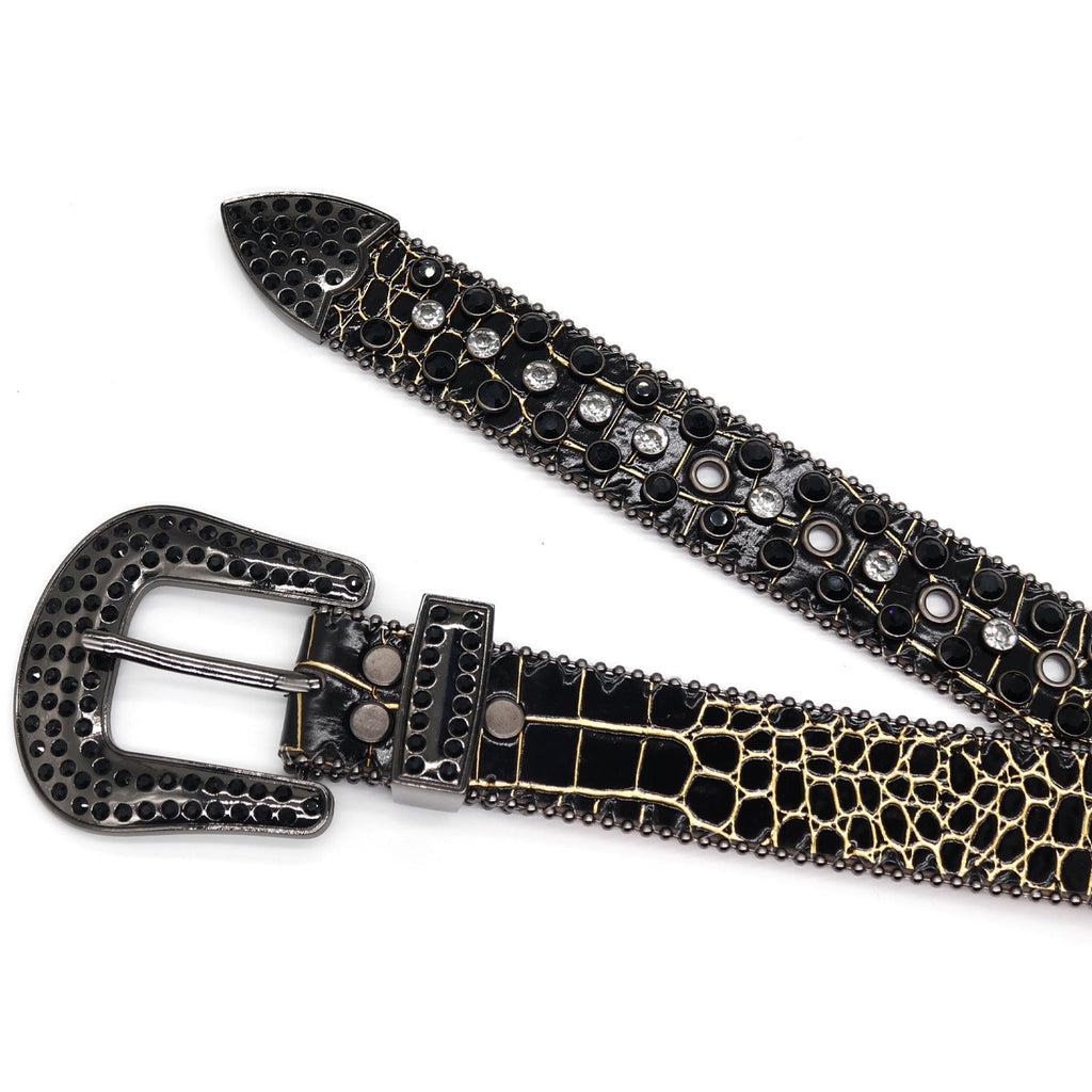 Hip-hop punk rhinestone belt cross accessories