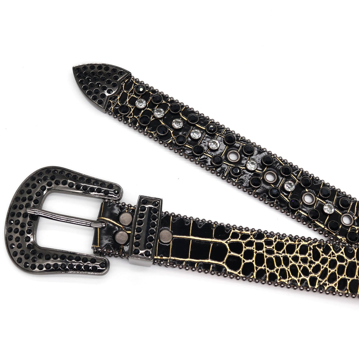 Hip-hop punk rhinestone belt cross accessories