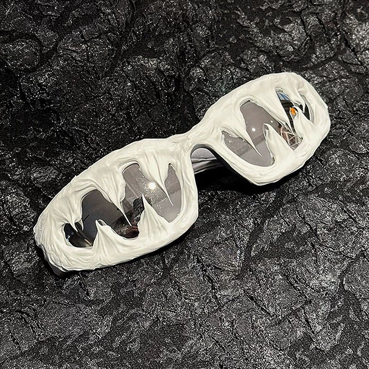 Trendy punk glasses epoxy mutant venom