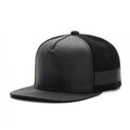 Trendy flat brimmed snapback hatsleather