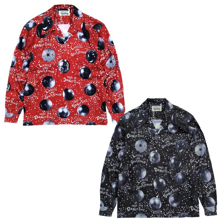 GUILTYPARTIES TIGER Long sleeved shirt 18SS Disco ball DISCO mirror ball Hawaii