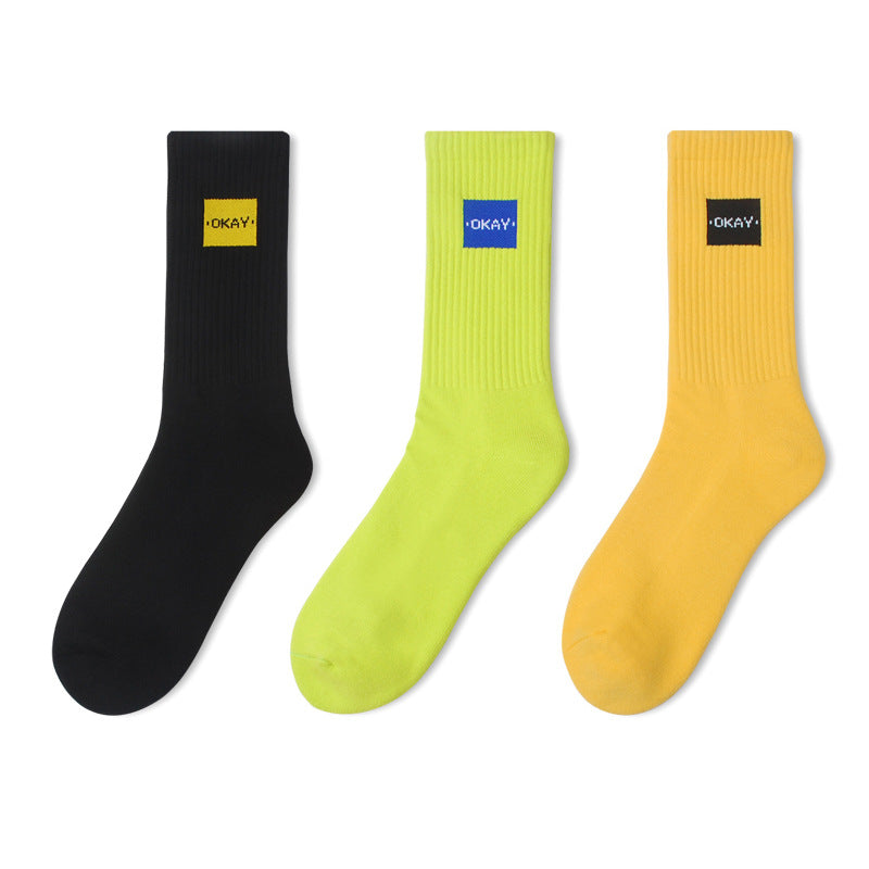 Men socks fall and winter preppy style cotton socks