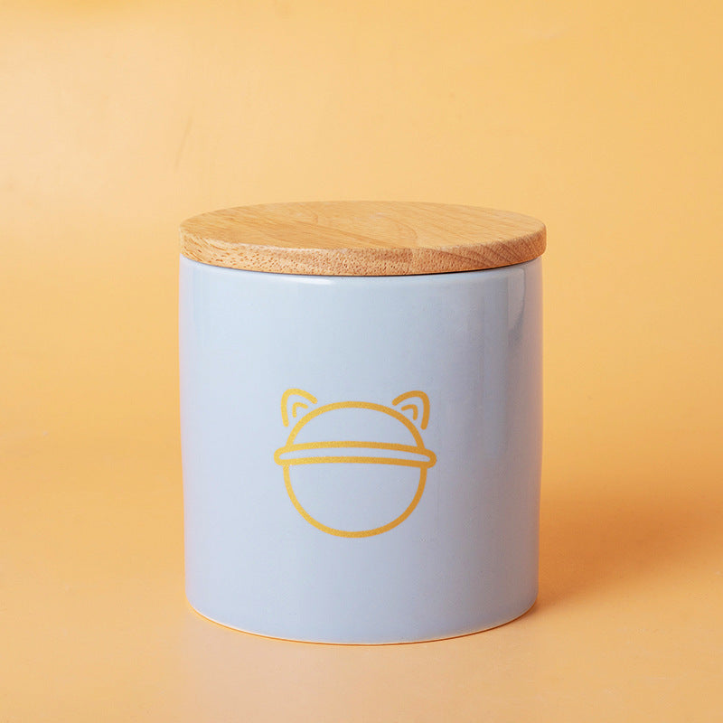 Pet Urn Blue Pet Urn Ceramic Urn Cat Dog Hair Collection Memories Memorial Storage Cross-border Wholesale