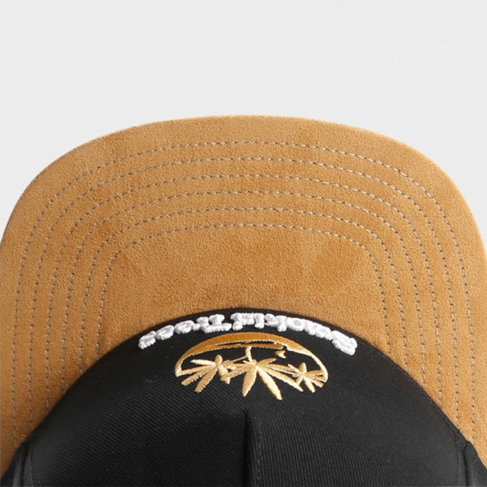 Trendy flat brimmed snapback hatssmokin' trees cap sunshade