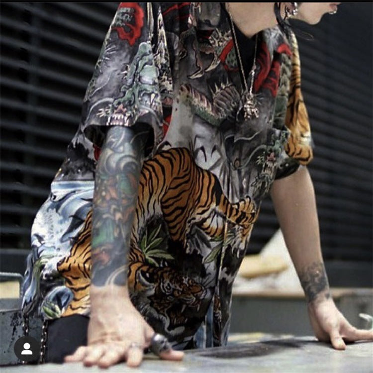 GUILTYPARTIES TIGER Shirts collaboration Dragon-Tiger Fight WACKO MARIA X TIM LEHI Tiger Shirt