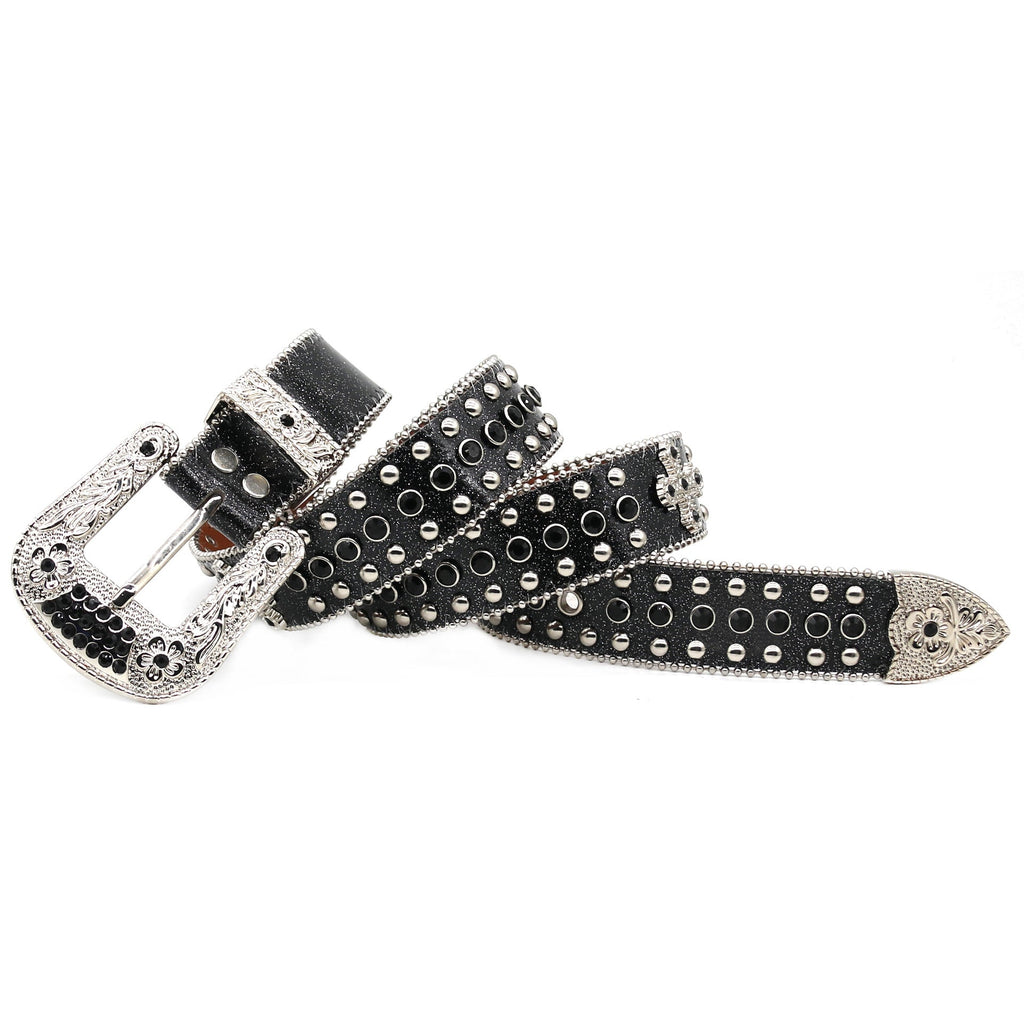 Hip-hop punk rhinestone belt punk style