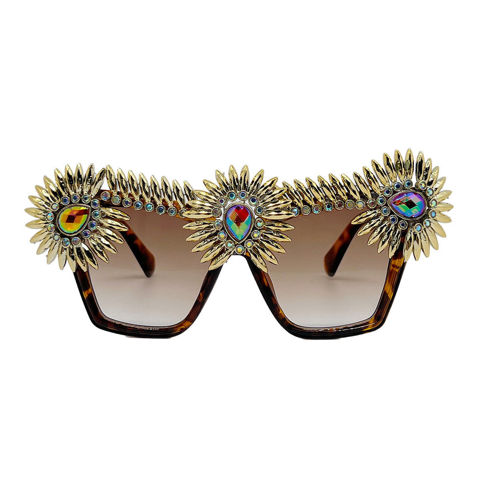 Trendy punk glasses retro butterfly frame