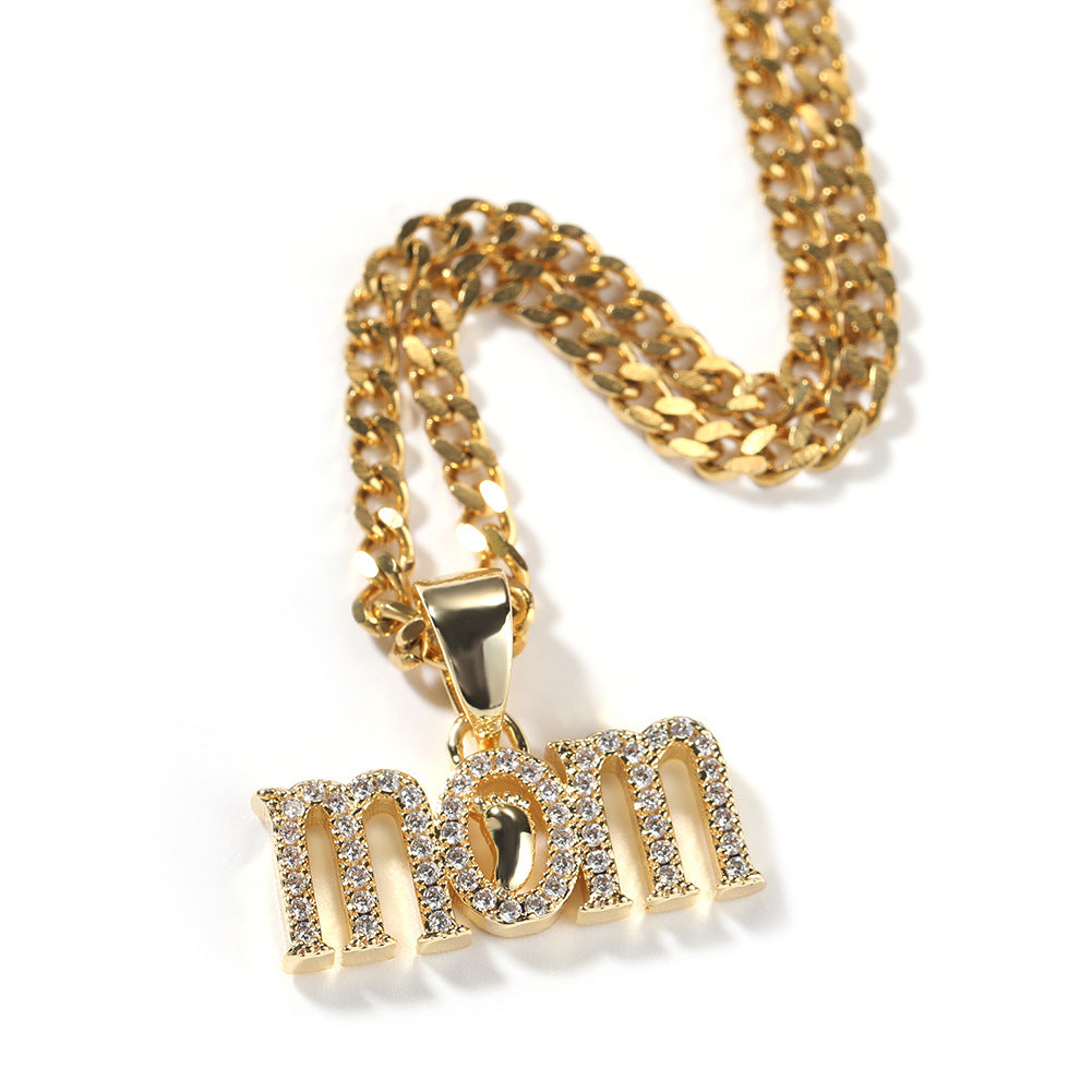 Jewelry MOM Pendant Trend Collarbone Chain Necklace Alphabet Pieces