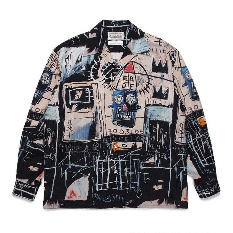 GUILTYPARTIES TIGER Long sleeved shirt Heaven Tokyo Basquiat joint long-sleeved shirt men and women
