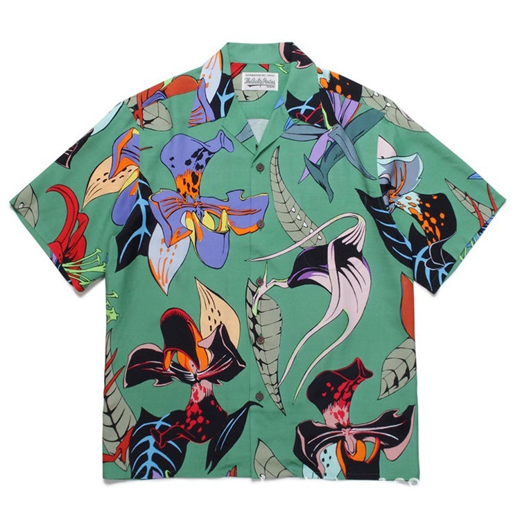 GUILTYPARTIES TIGER Shirts 22ss HAWAIIAN SHIR Hawaiian Short Sleeve Shirt Men