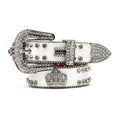 Hip-hop punk rhinestone belt crown rhinestone