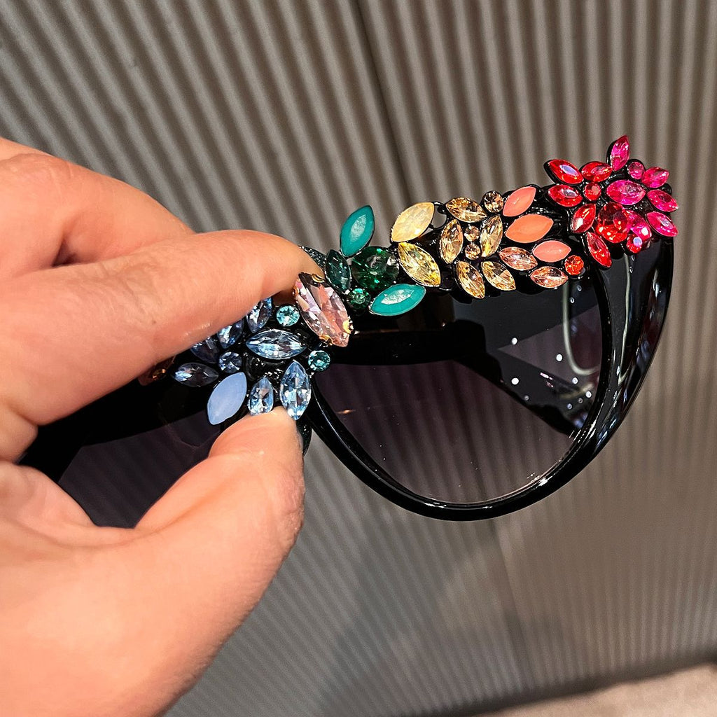 Trendy punk glasses cat eyes retro