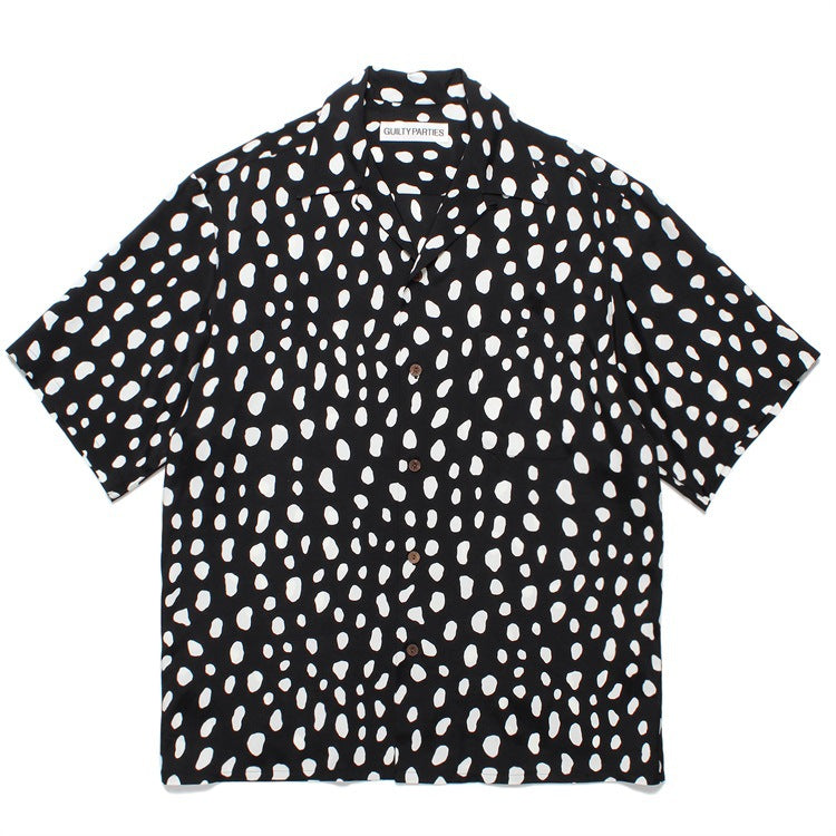 GUILTYPARTIES TIGER Shirts 24ss LEOPARD SHIRT Leopard print Hawaiian short-sleeved shirt men