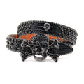 Hip-hop punk rhinestone belt skull accessories