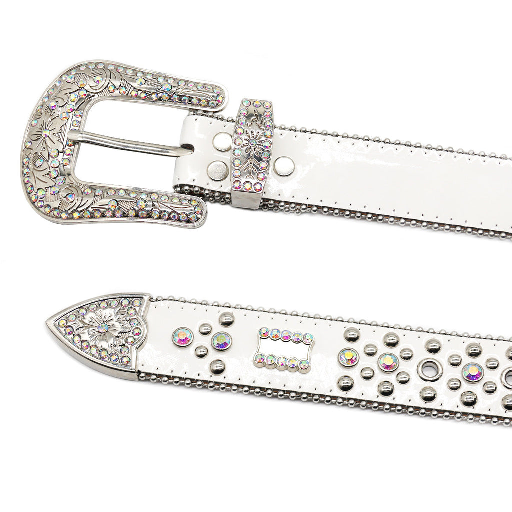 Hip-hop punk rhinestone belt punk style