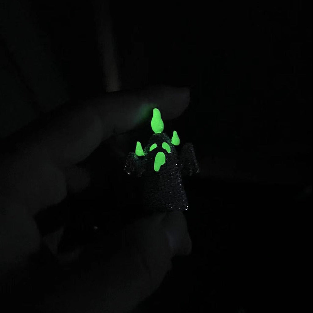Jewelry Color Luminous Ghost Pendant Necklace Royalty Night light Jesus Pieces