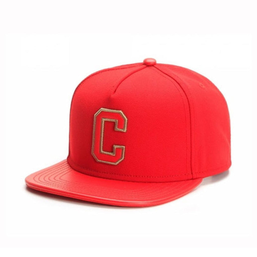 Trendy flat brimmed snapback hatsletterc adjustable