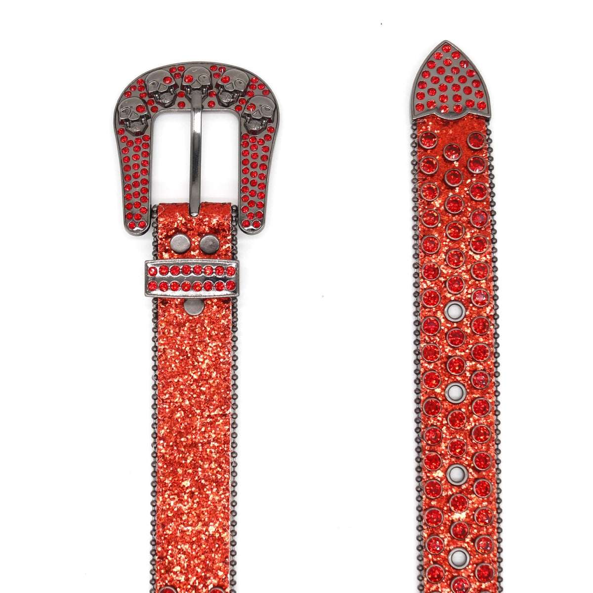 Hip-hop punk rhinestone belt skull belt