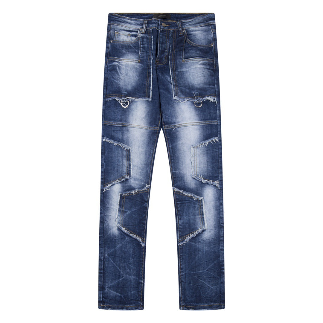 AMIRI Jeans Slim Fit Stretch Ripped Jeans