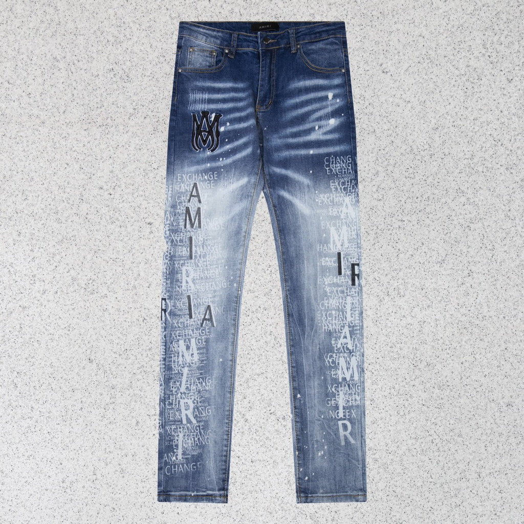 AMIRI Jeans Sticker-Embroidered Jeans