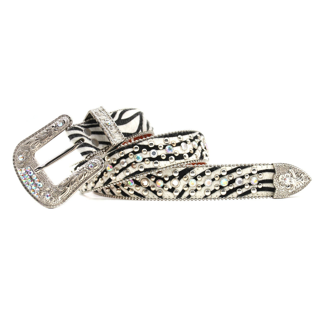 Hip-hop punk rhinestone belt for men and women neutral