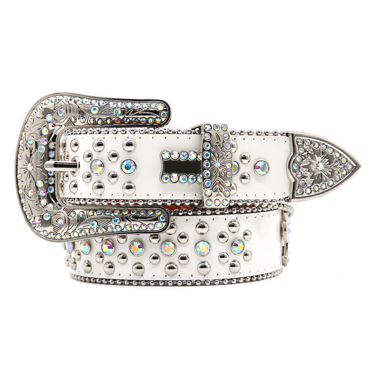 Hip-hop punk rhinestone belt punk style