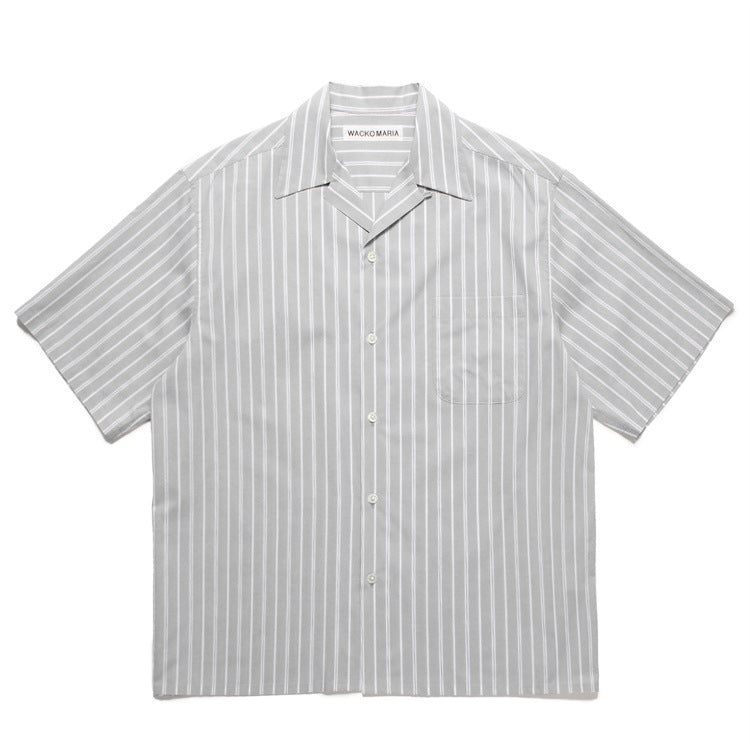 GUILTYPARTIES TIGER Shirts Striped color-matching rayon Hawaiian short-sleeved shirt Beach resort shirt