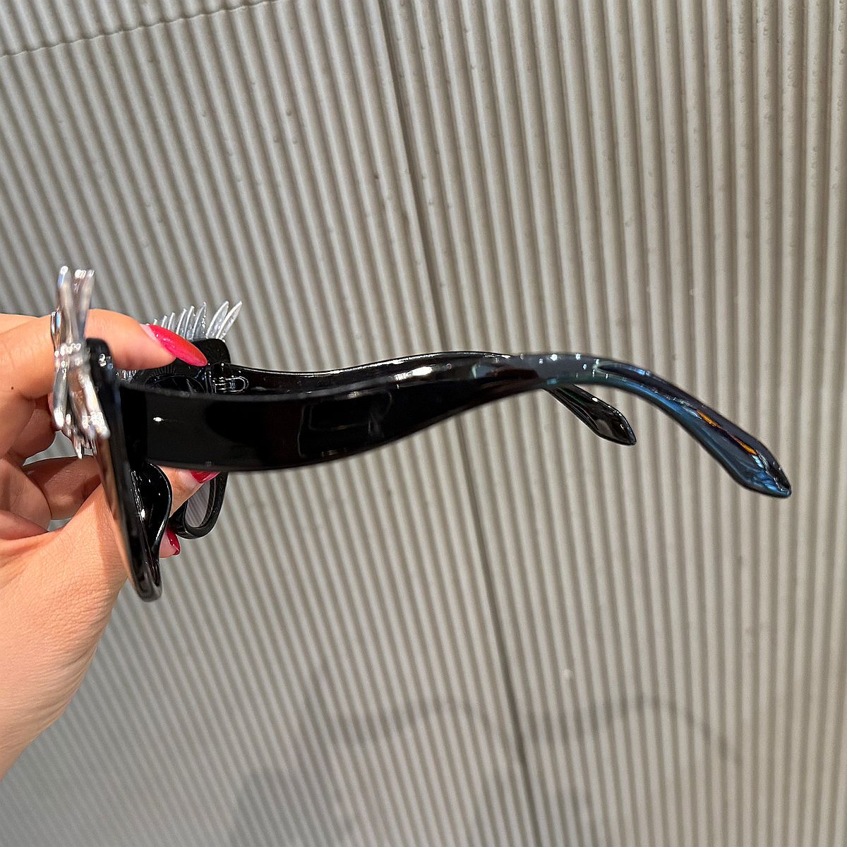 Trendy punk glasses large frame retro