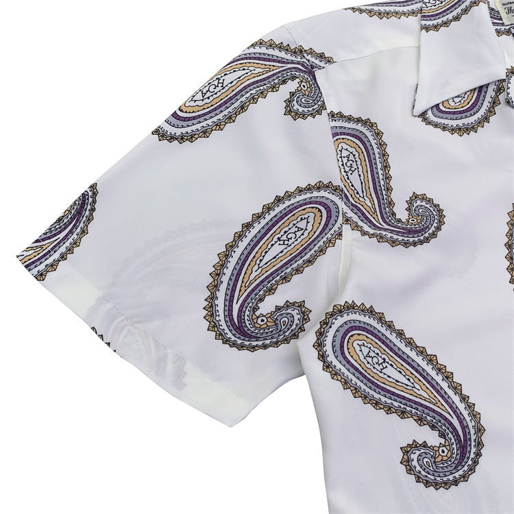 GUILTYPARTIES TIGER Shirts/Cashew flower, heaven Beijing rap Hawaiian short-sleeved shirt