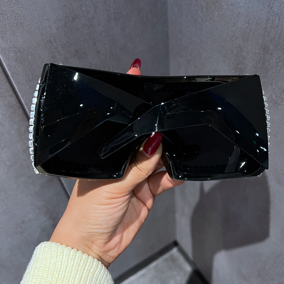 Trendy punk glasses square all-in-one goggles
