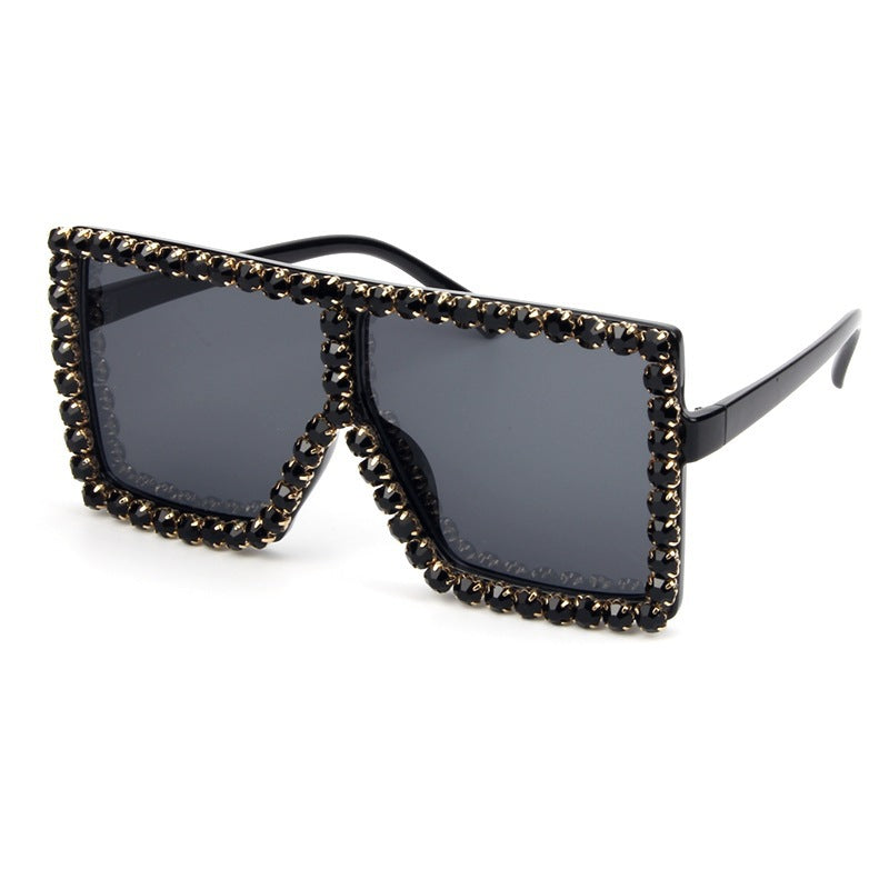 Trendy punk glasses square frame