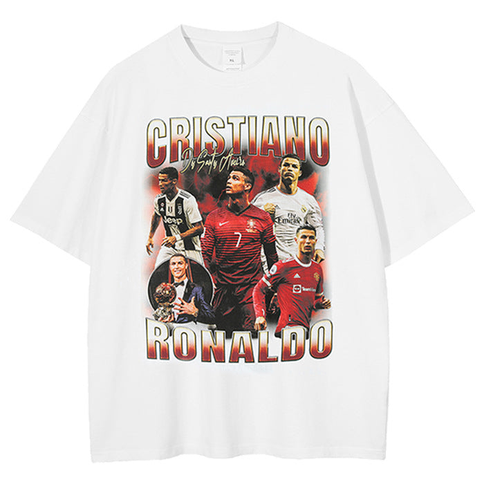 Nba T-shirt Printed Short-Sleeved T-shirt Loose Washed-out Distressed High-quality pure cotton comfortable and trendy clothing
