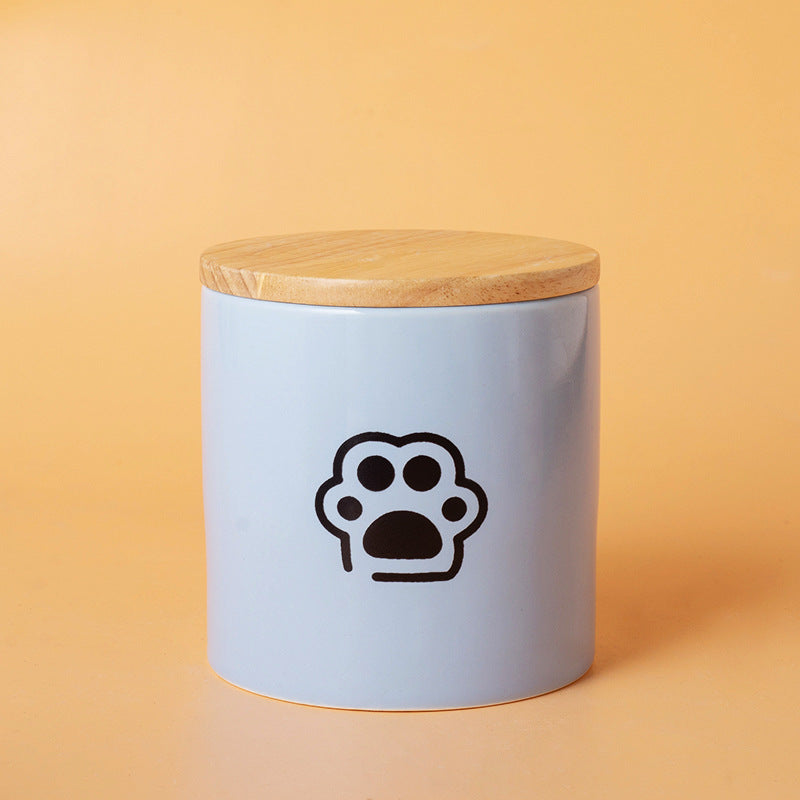 Pet Urn Blue Pet Urn Ceramic Urn Cat Dog Hair Collection Memories Memorial Storage Cross-border Wholesale