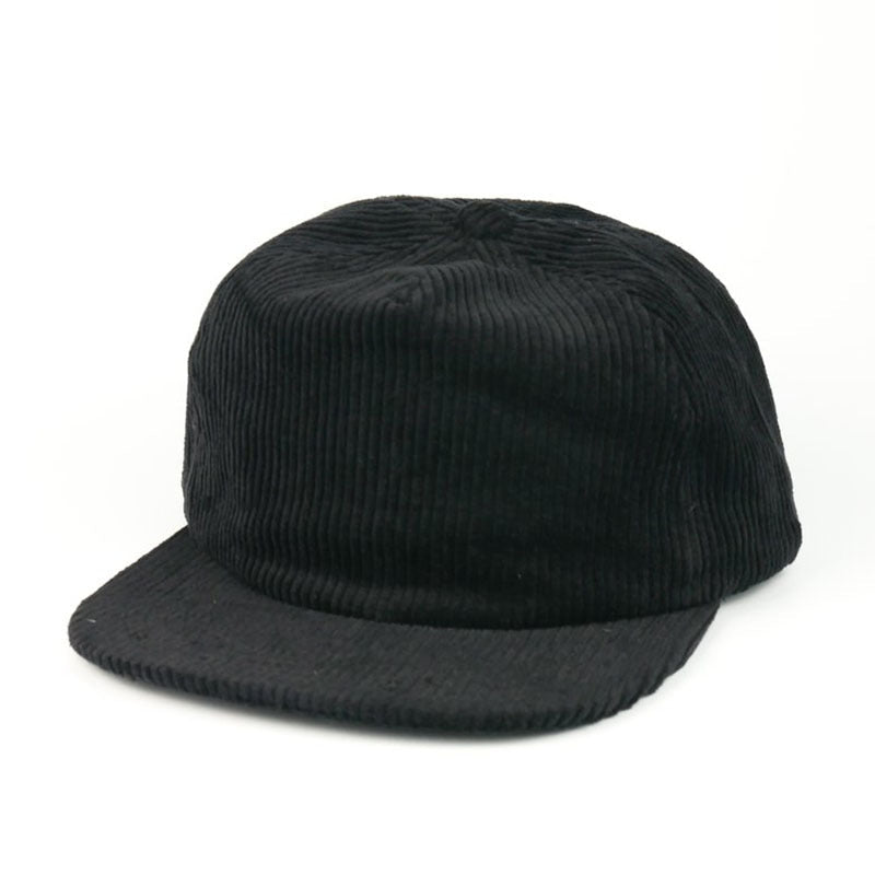 Trendy flat brimmed snapback hatscorduroy heattech