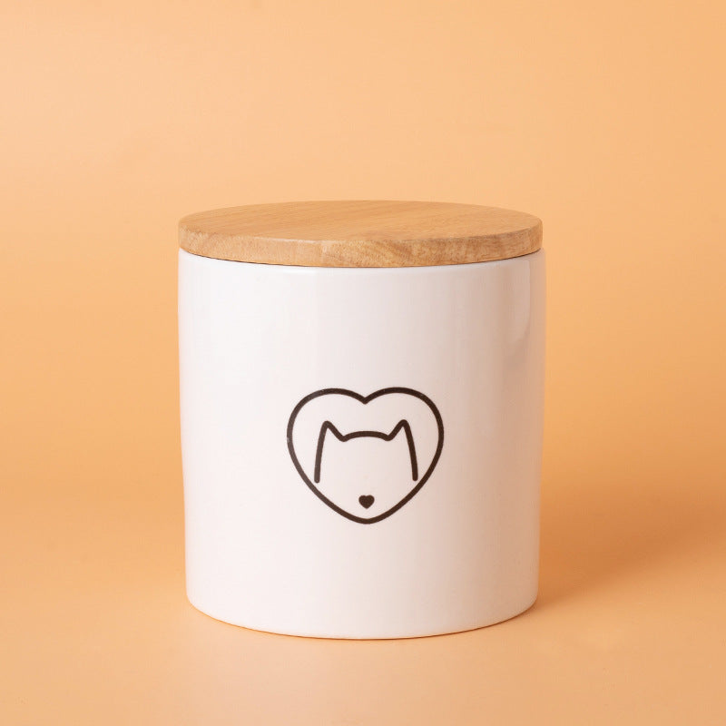 Pet Urn White Pet Urn Large Medium Small Ceramic Sealed Box Cat Dog Passed Away Hair Commemorative Funeral Supplies