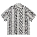 GUILTYPARTIES TIGER Shirts PYTHON OPEN COLLAR SHIRT Snake print short-sleeved shirt men