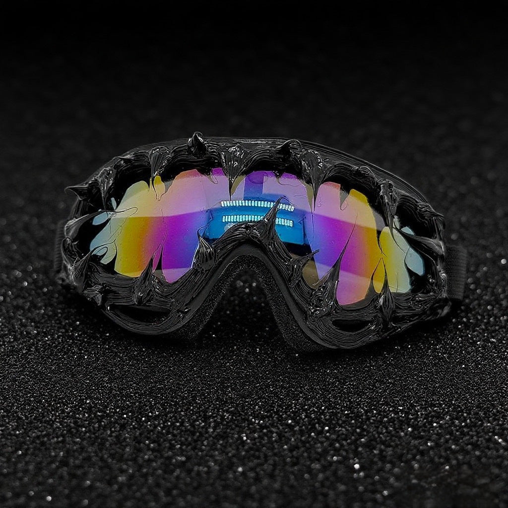 Trendy punk glasses gothic dark style