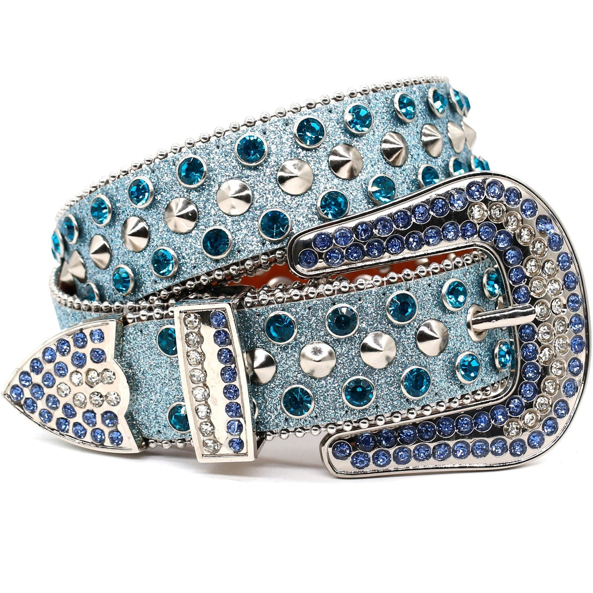 Hip-hop punk rhinestone belt punk style