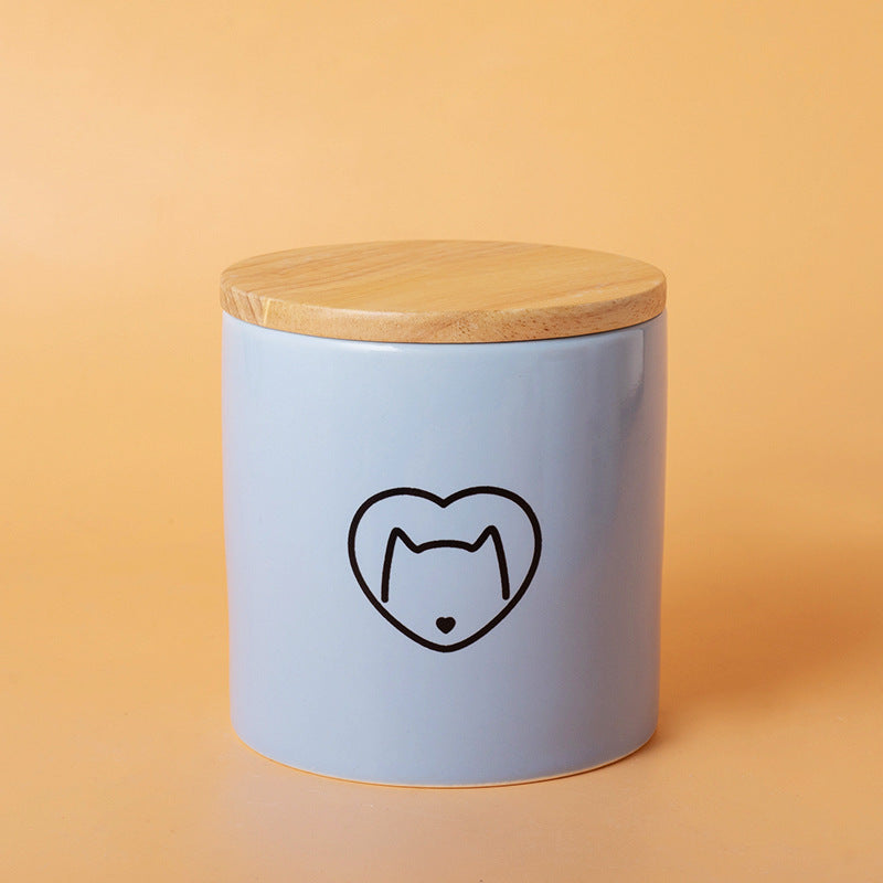 Pet Urn Blue Pet Urn Ceramic Urn Cat Dog Hair Collection Memories Memorial Storage Cross-border Wholesale